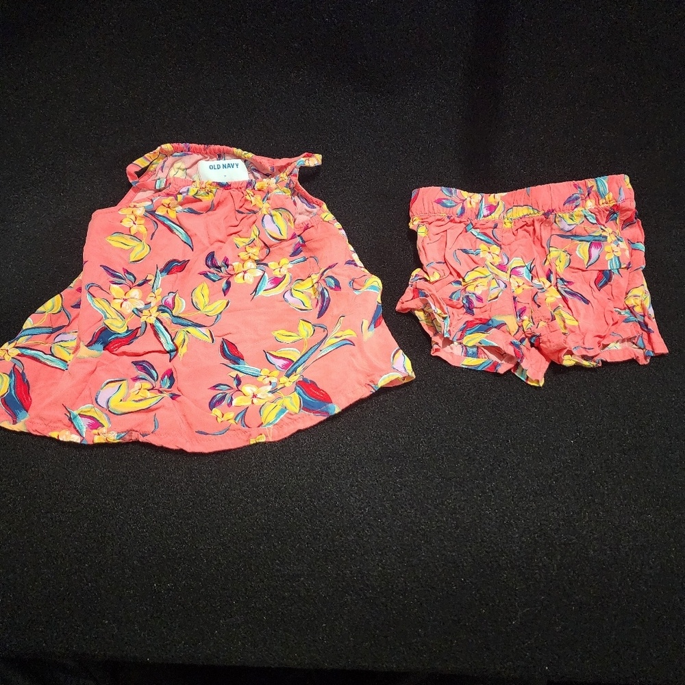 EUC Old Navy Tropical Tank Dress Sz 3T